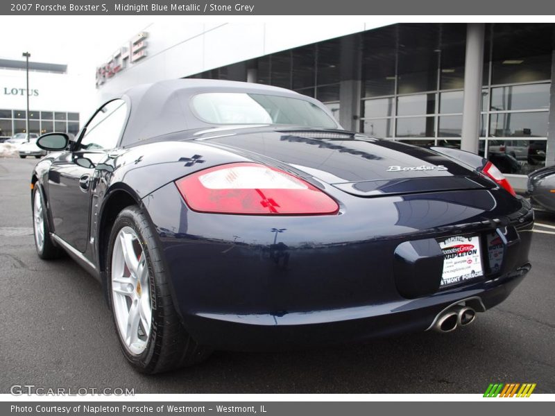 Midnight Blue Metallic / Stone Grey 2007 Porsche Boxster S