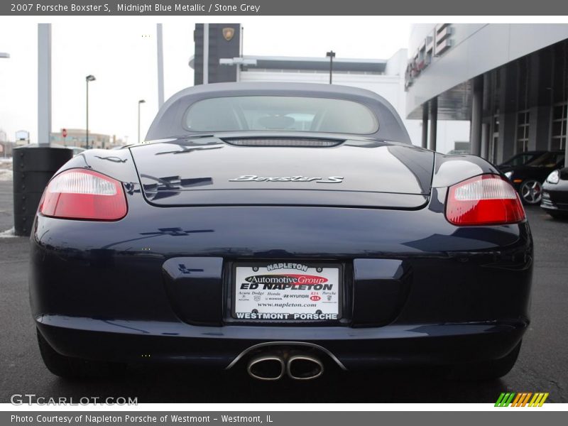 Midnight Blue Metallic / Stone Grey 2007 Porsche Boxster S
