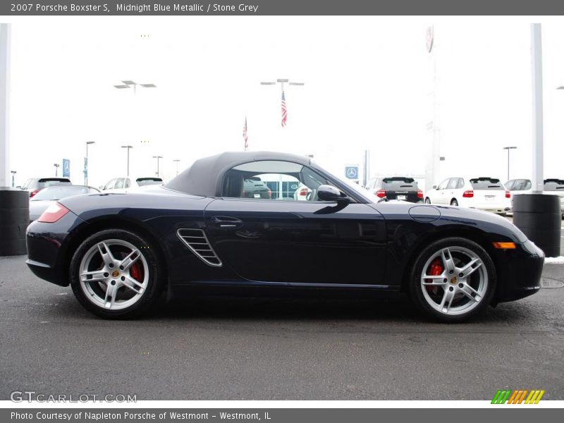 Midnight Blue Metallic / Stone Grey 2007 Porsche Boxster S