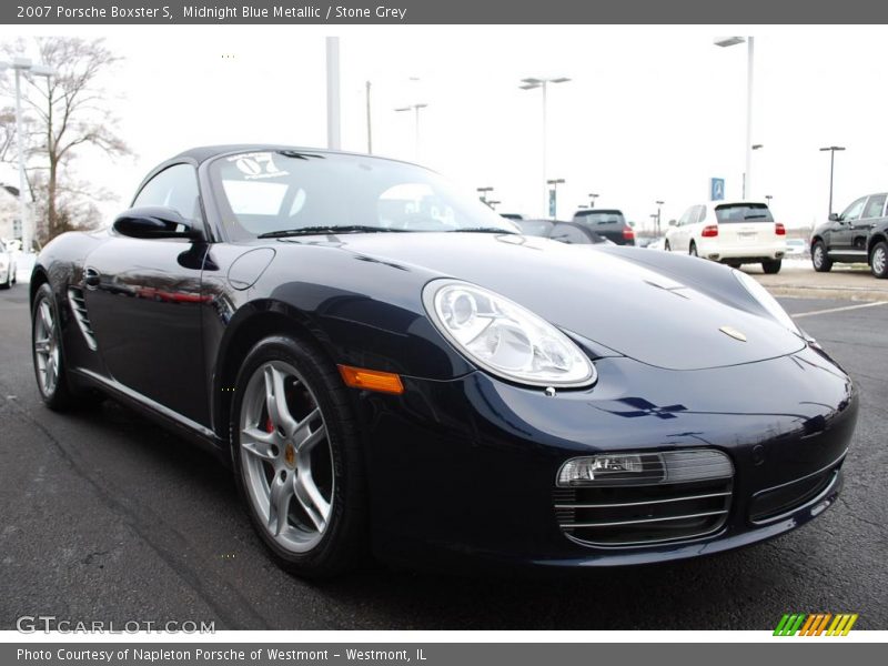 Midnight Blue Metallic / Stone Grey 2007 Porsche Boxster S