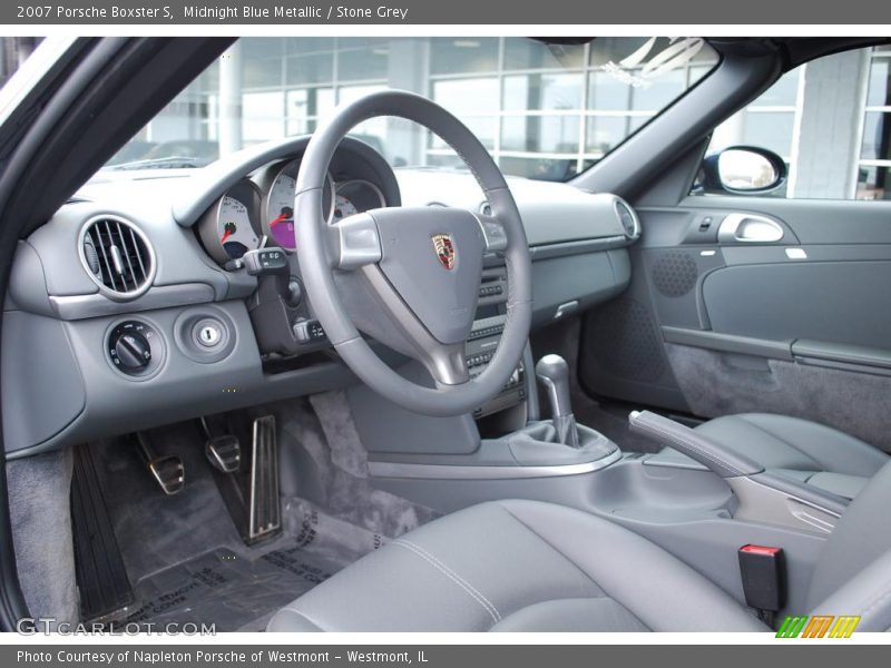 Midnight Blue Metallic / Stone Grey 2007 Porsche Boxster S