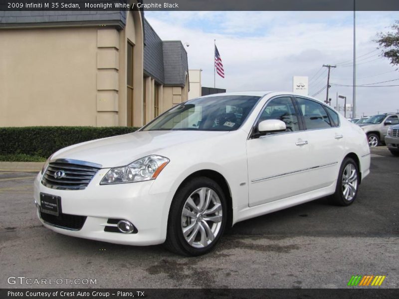 Moonlight White / Graphite Black 2009 Infiniti M 35 Sedan