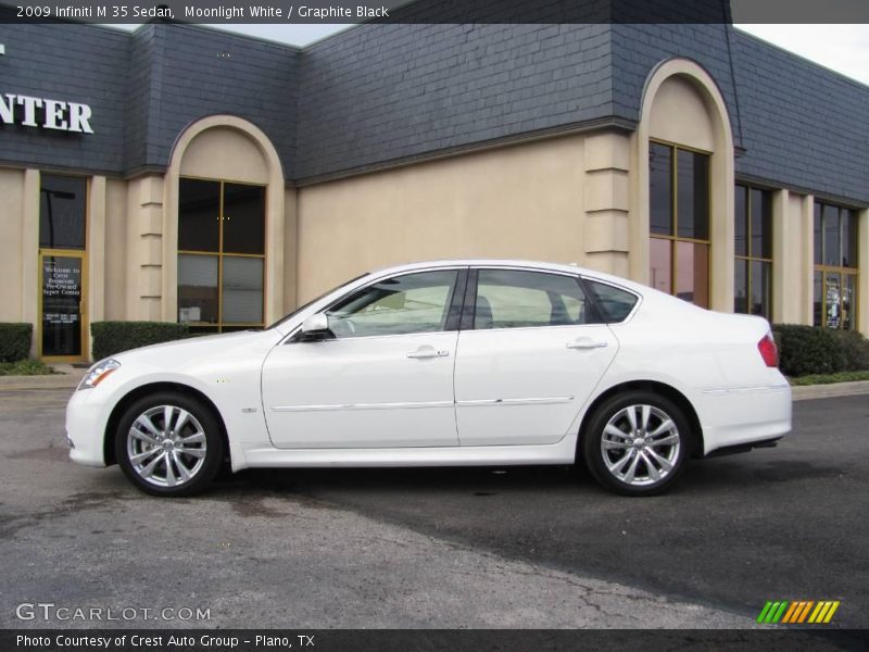 Moonlight White / Graphite Black 2009 Infiniti M 35 Sedan