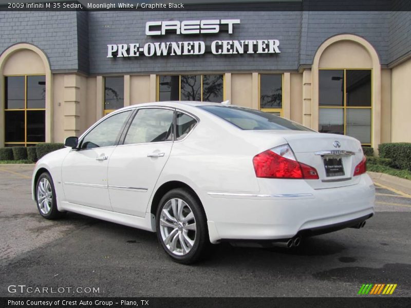 Moonlight White / Graphite Black 2009 Infiniti M 35 Sedan