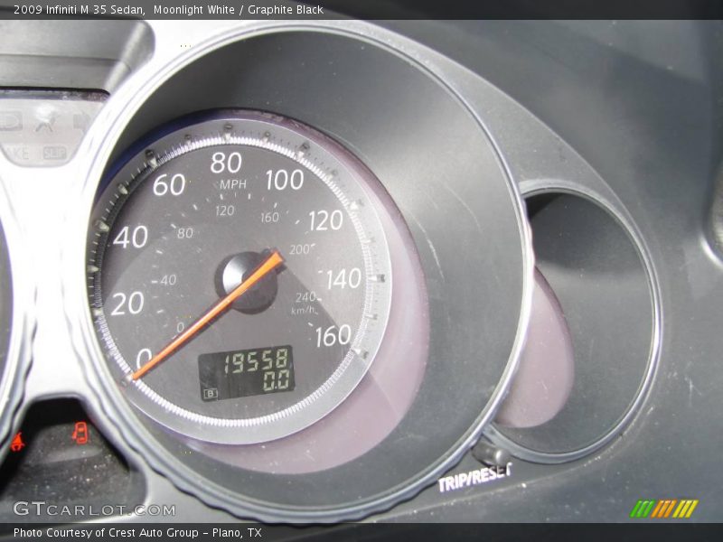 Moonlight White / Graphite Black 2009 Infiniti M 35 Sedan