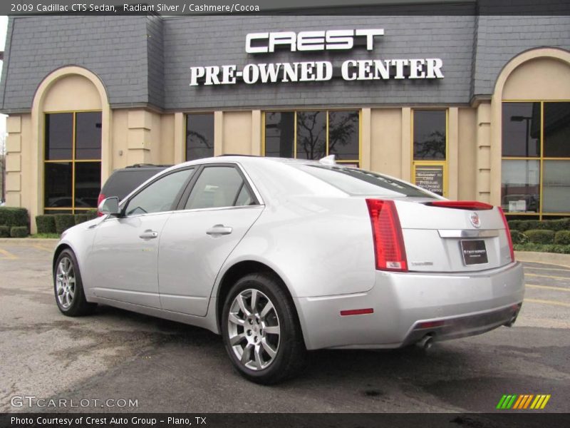 Radiant Silver / Cashmere/Cocoa 2009 Cadillac CTS Sedan