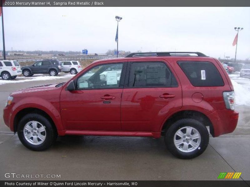 Sangria Red Metallic / Black 2010 Mercury Mariner I4