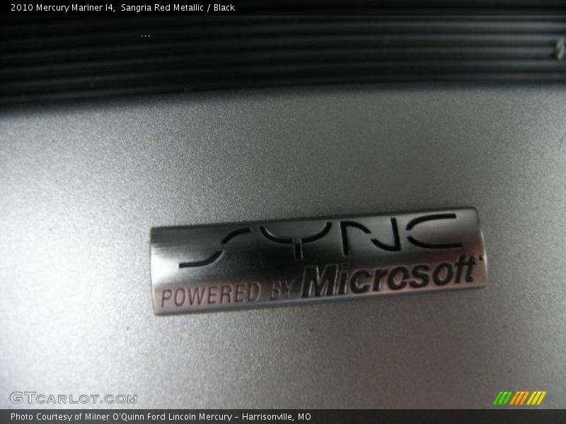 Sangria Red Metallic / Black 2010 Mercury Mariner I4