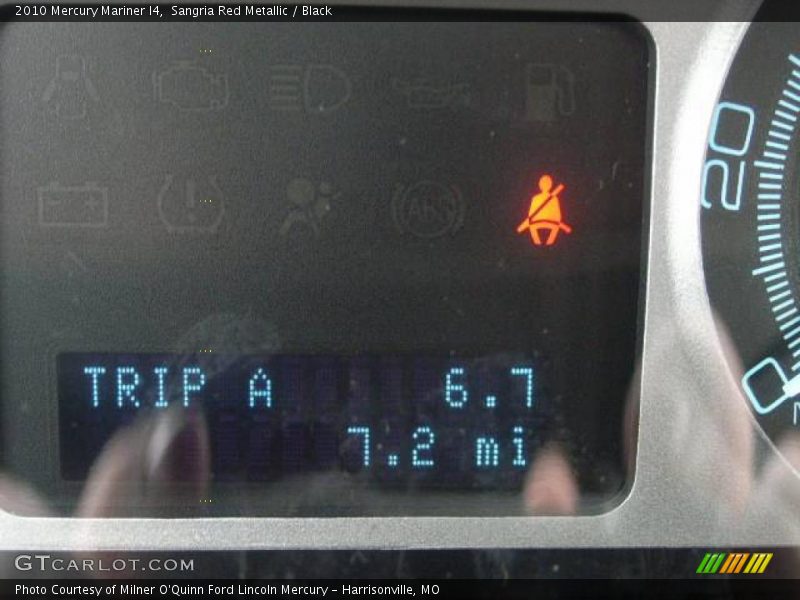 Sangria Red Metallic / Black 2010 Mercury Mariner I4