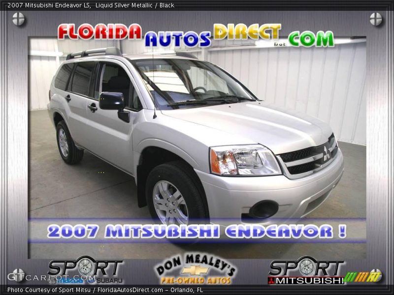 Liquid Silver Metallic / Black 2007 Mitsubishi Endeavor LS