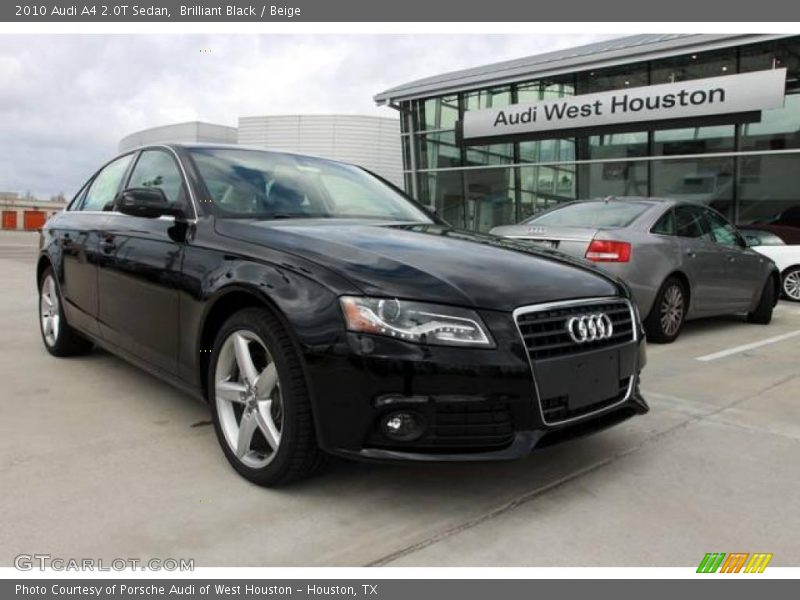 Brilliant Black / Beige 2010 Audi A4 2.0T Sedan