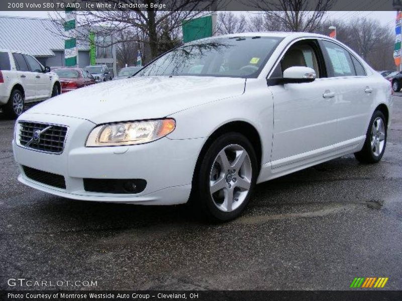 Ice White / Sandstone Beige 2008 Volvo S80 T6 AWD