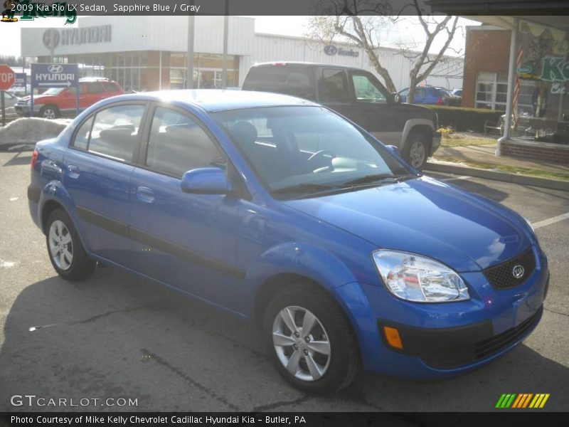 Sapphire Blue / Gray 2009 Kia Rio LX Sedan