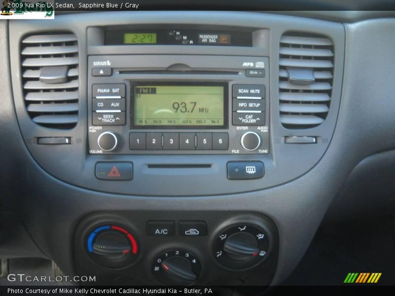 Sapphire Blue / Gray 2009 Kia Rio LX Sedan