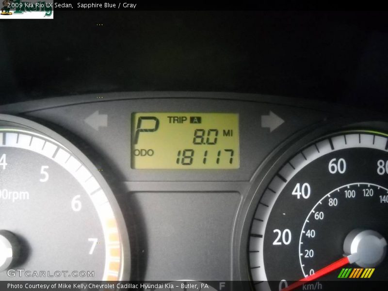Sapphire Blue / Gray 2009 Kia Rio LX Sedan