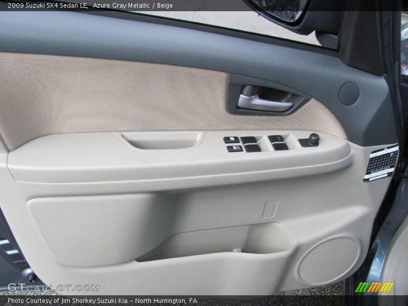 Azure Gray Metallic / Beige 2009 Suzuki SX4 Sedan LE