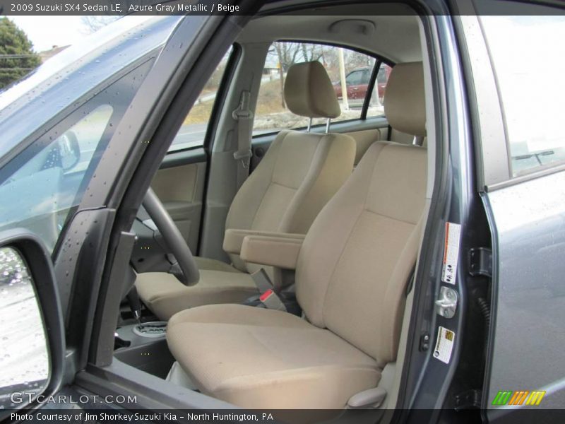Azure Gray Metallic / Beige 2009 Suzuki SX4 Sedan LE