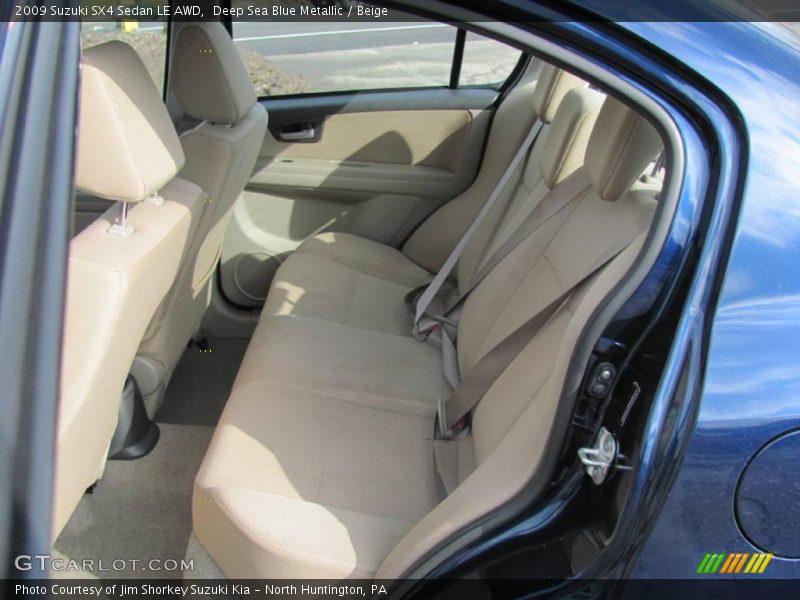 Deep Sea Blue Metallic / Beige 2009 Suzuki SX4 Sedan LE AWD