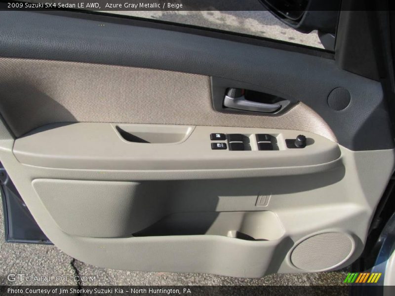 Azure Gray Metallic / Beige 2009 Suzuki SX4 Sedan LE AWD