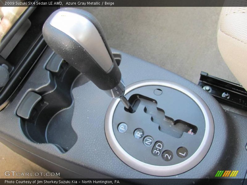 Azure Gray Metallic / Beige 2009 Suzuki SX4 Sedan LE AWD
