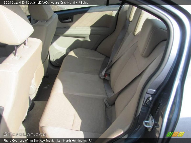 Azure Gray Metallic / Beige 2009 Suzuki SX4 Sedan LE AWD