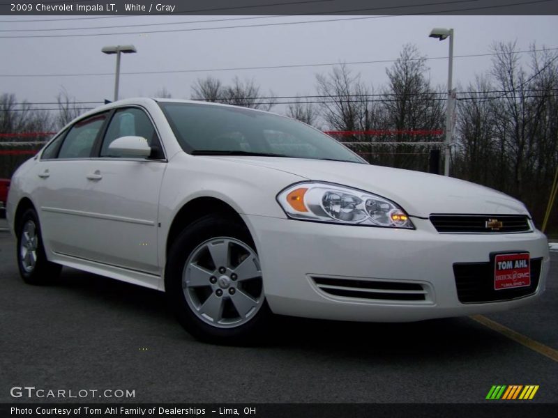 White / Gray 2009 Chevrolet Impala LT