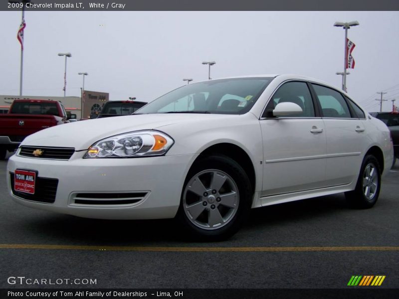 White / Gray 2009 Chevrolet Impala LT