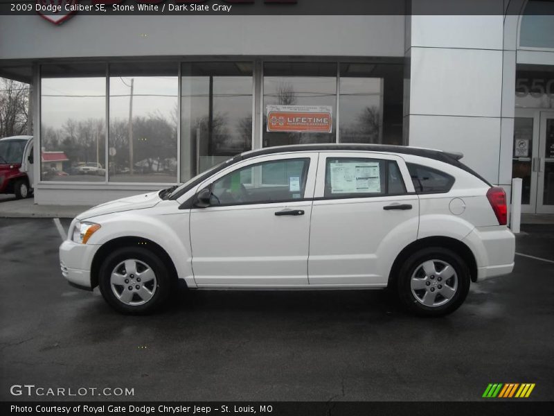 Stone White / Dark Slate Gray 2009 Dodge Caliber SE