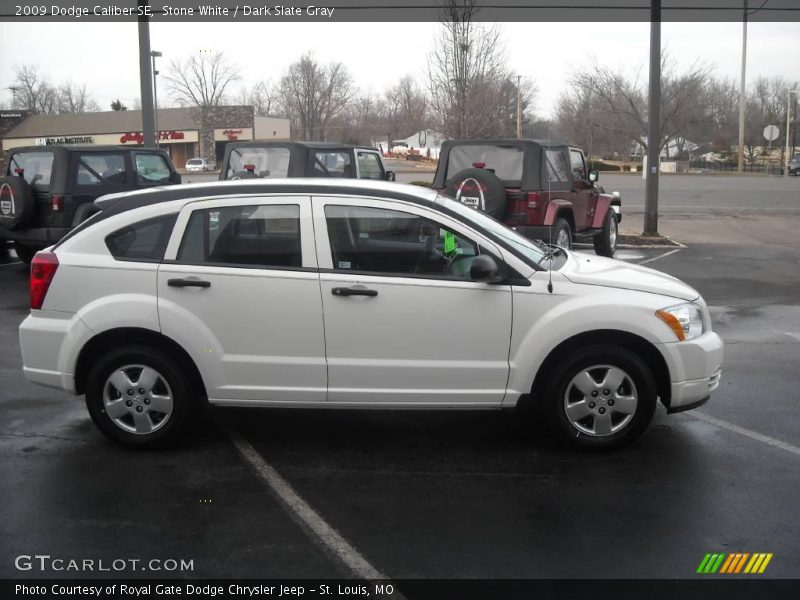 Stone White / Dark Slate Gray 2009 Dodge Caliber SE