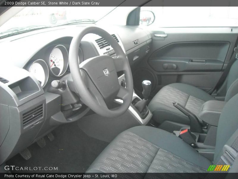Stone White / Dark Slate Gray 2009 Dodge Caliber SE