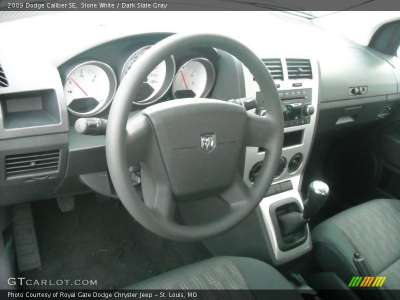 Stone White / Dark Slate Gray 2009 Dodge Caliber SE