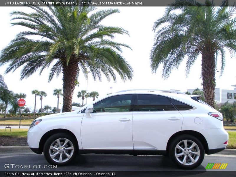 Starfire White Pearl / Light Gray/Espresso Birds-Eye Maple 2010 Lexus RX 350