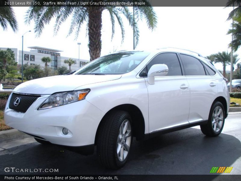 Starfire White Pearl / Light Gray/Espresso Birds-Eye Maple 2010 Lexus RX 350