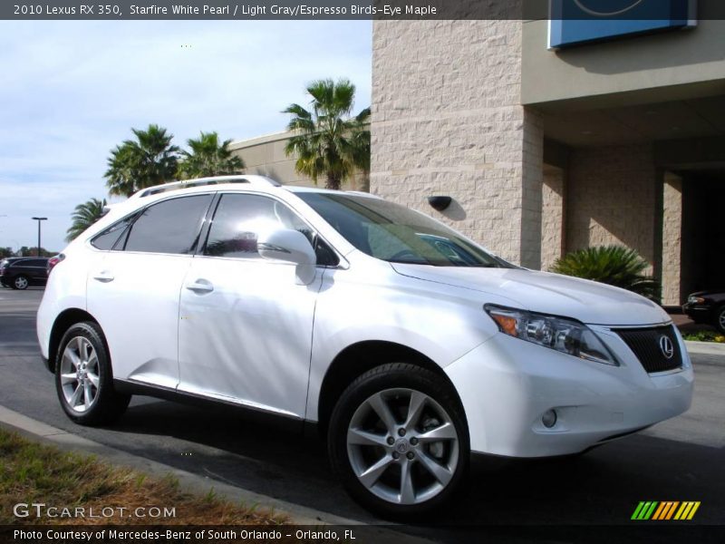 Starfire White Pearl / Light Gray/Espresso Birds-Eye Maple 2010 Lexus RX 350