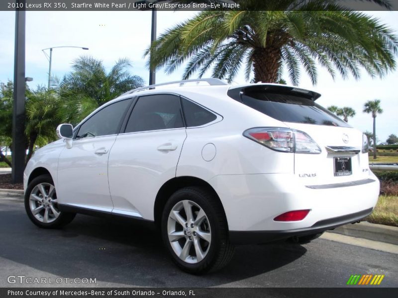 Starfire White Pearl / Light Gray/Espresso Birds-Eye Maple 2010 Lexus RX 350