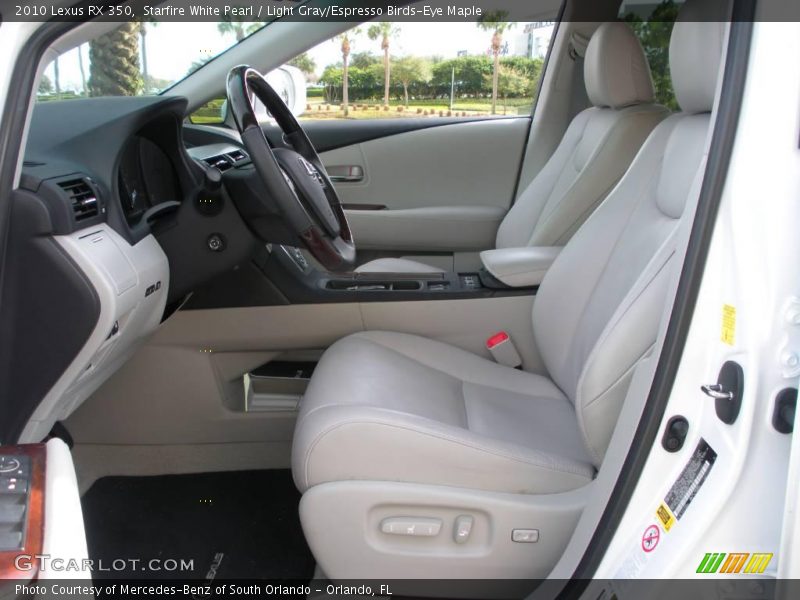 Starfire White Pearl / Light Gray/Espresso Birds-Eye Maple 2010 Lexus RX 350