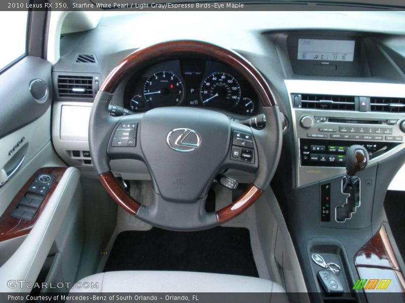 Starfire White Pearl / Light Gray/Espresso Birds-Eye Maple 2010 Lexus RX 350