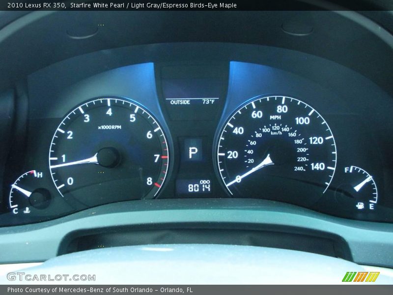 Starfire White Pearl / Light Gray/Espresso Birds-Eye Maple 2010 Lexus RX 350