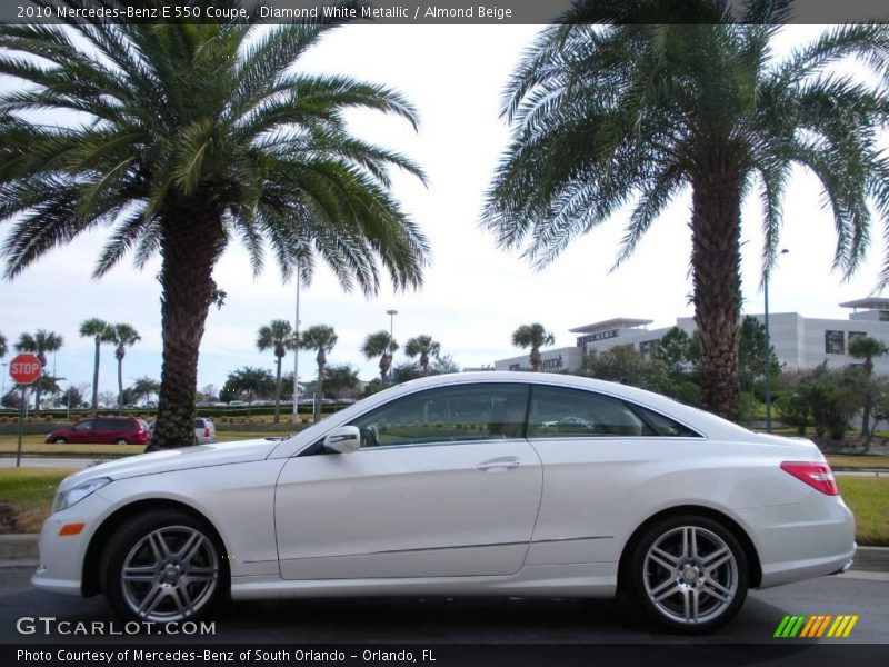 Diamond White Metallic / Almond Beige 2010 Mercedes-Benz E 550 Coupe