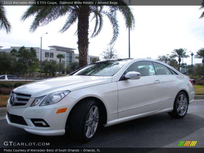 Diamond White Metallic / Almond Beige 2010 Mercedes-Benz E 550 Coupe