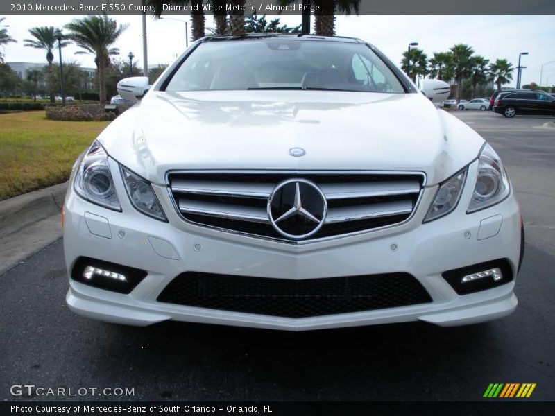 Diamond White Metallic / Almond Beige 2010 Mercedes-Benz E 550 Coupe