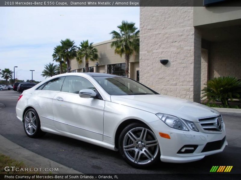 Diamond White Metallic / Almond Beige 2010 Mercedes-Benz E 550 Coupe