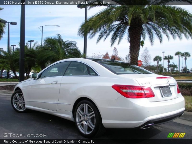 Diamond White Metallic / Almond Beige 2010 Mercedes-Benz E 550 Coupe