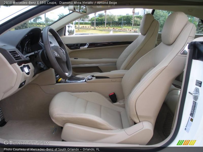 Diamond White Metallic / Almond Beige 2010 Mercedes-Benz E 550 Coupe