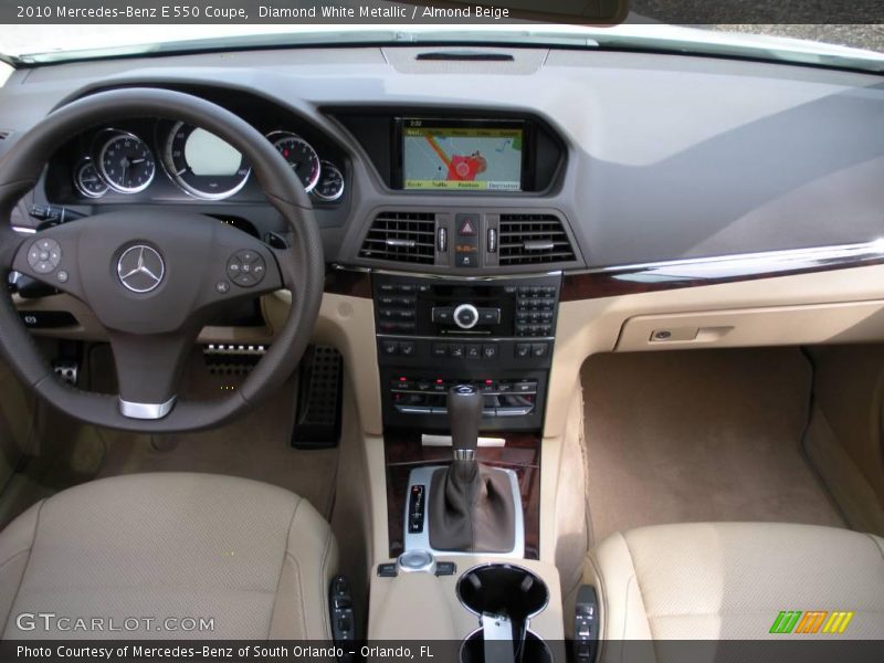 Diamond White Metallic / Almond Beige 2010 Mercedes-Benz E 550 Coupe