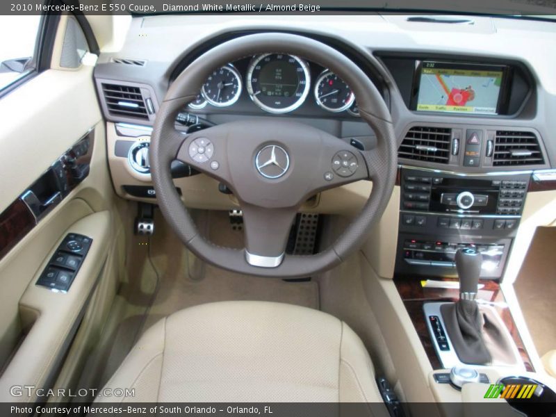 Diamond White Metallic / Almond Beige 2010 Mercedes-Benz E 550 Coupe