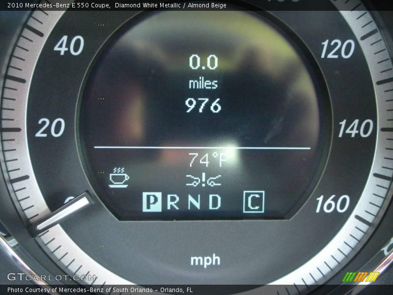 Diamond White Metallic / Almond Beige 2010 Mercedes-Benz E 550 Coupe