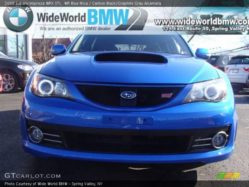 WR Blue Mica / Carbon Black/Graphite Gray Alcantara 2008 Subaru Impreza WRX STi