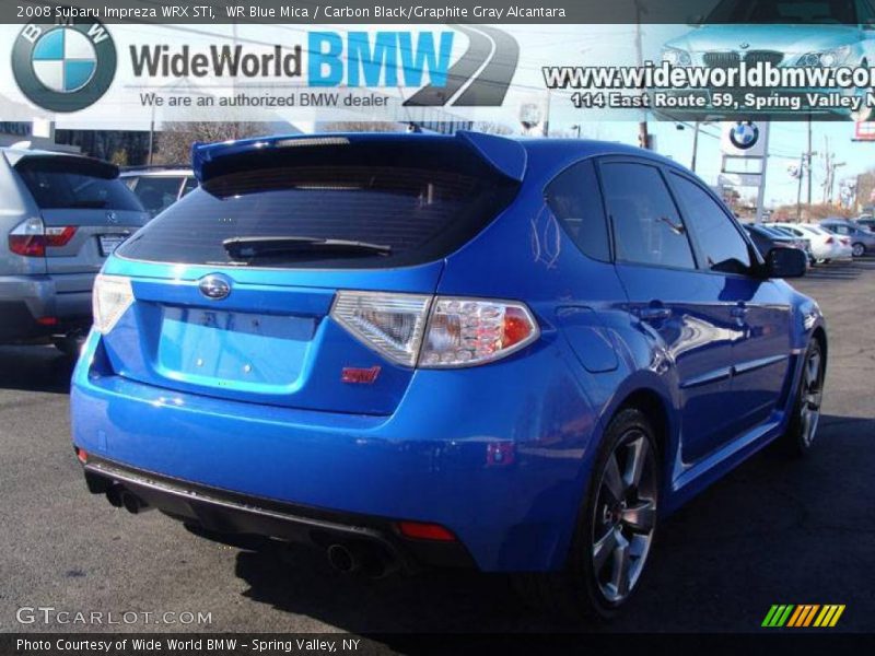 WR Blue Mica / Carbon Black/Graphite Gray Alcantara 2008 Subaru Impreza WRX STi