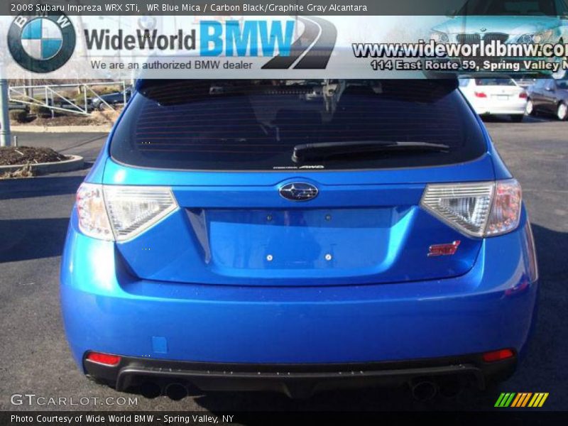 WR Blue Mica / Carbon Black/Graphite Gray Alcantara 2008 Subaru Impreza WRX STi